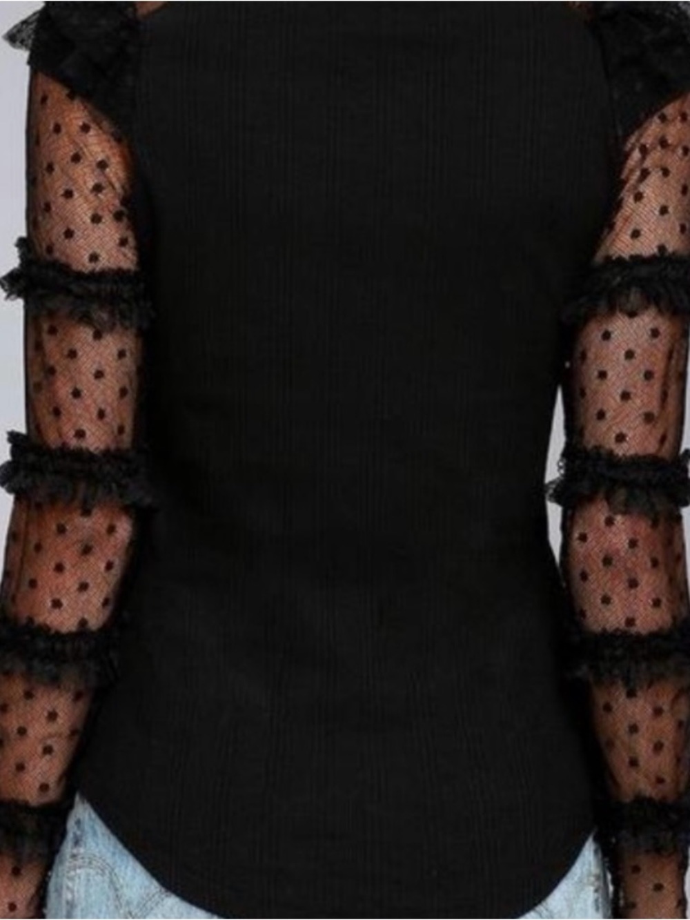 Free People Kiss Kiss Ruffle Lace Top Sz Medium - Picture 6 of 7